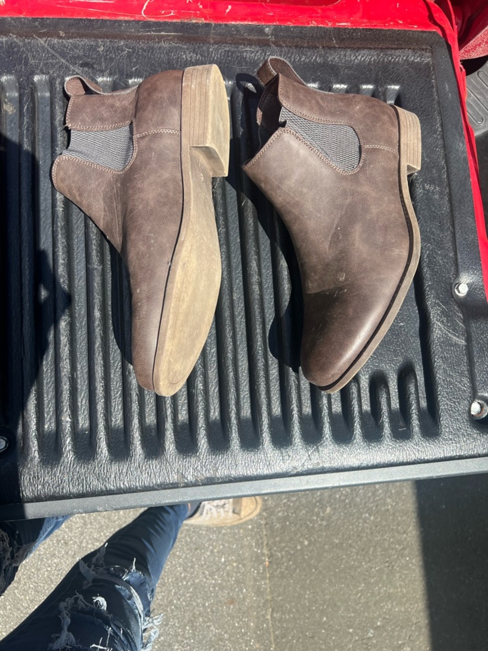 Men's Brown Chukka Chelsea Boots - Sleek Pull-On Ankle Boot